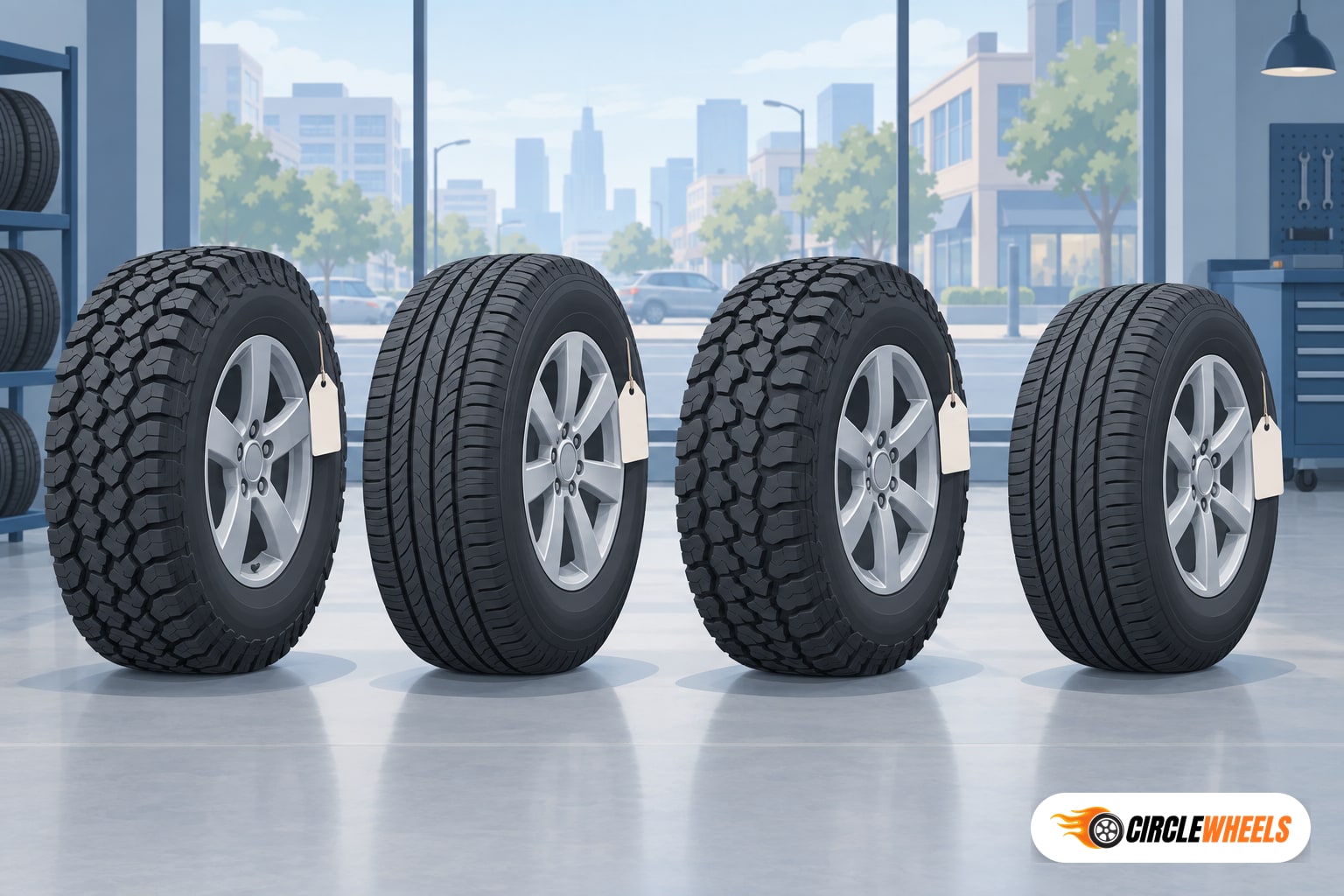 Illustration for: Where 235/55R19 Sits Against 225/60R18, 235/60R18 and 235/65R17